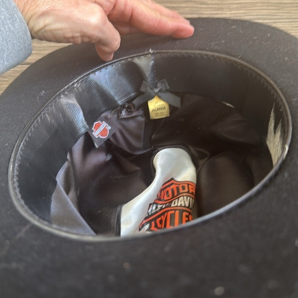 Harley-Davidson vintage felt studded Cowboy Hat size xl - Picture 10 of 12